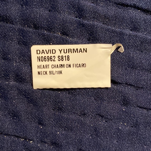 Vintage David Yurman Heart Charm on Figari Necklace - Silver and 18k - Picture 5 of 5